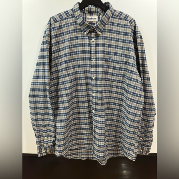 Barbour Plaid Long Sleeve Shirt 3 XL - Picture 6 of 8